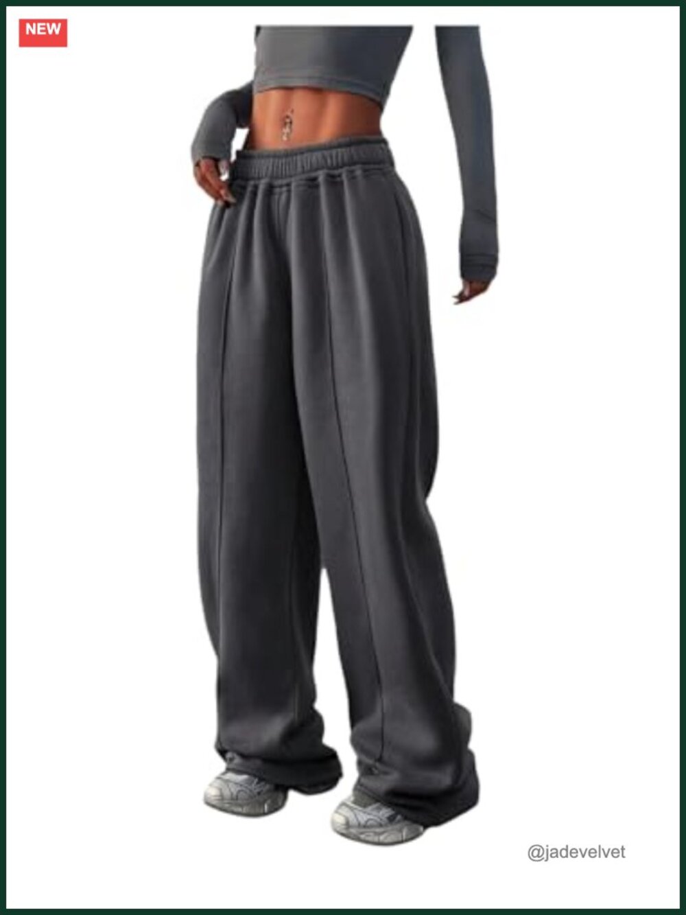 Wide Leg Joggers Sweatpants Baggy Y2k Elastic Waist Straight Leg Flared Loose - Picture 5 of 5